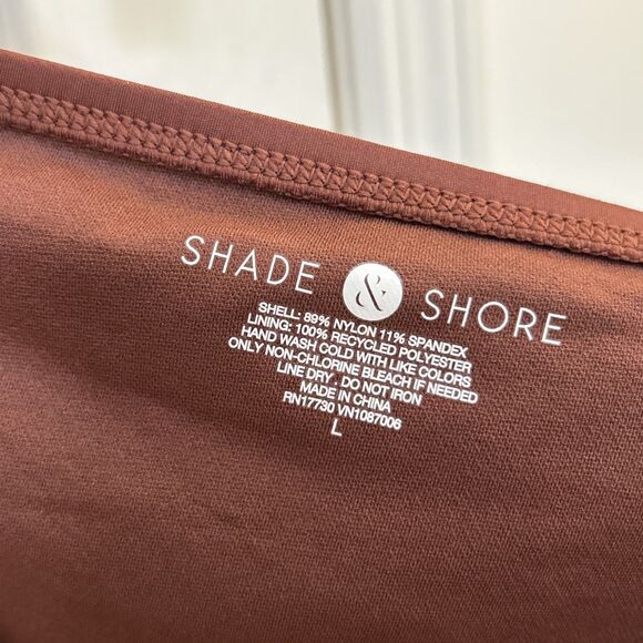 NWT Women's Low Rise Cheeky Bikini Bottom Shade & Shore Brown Size L 12/14 - Picture 4 of 16